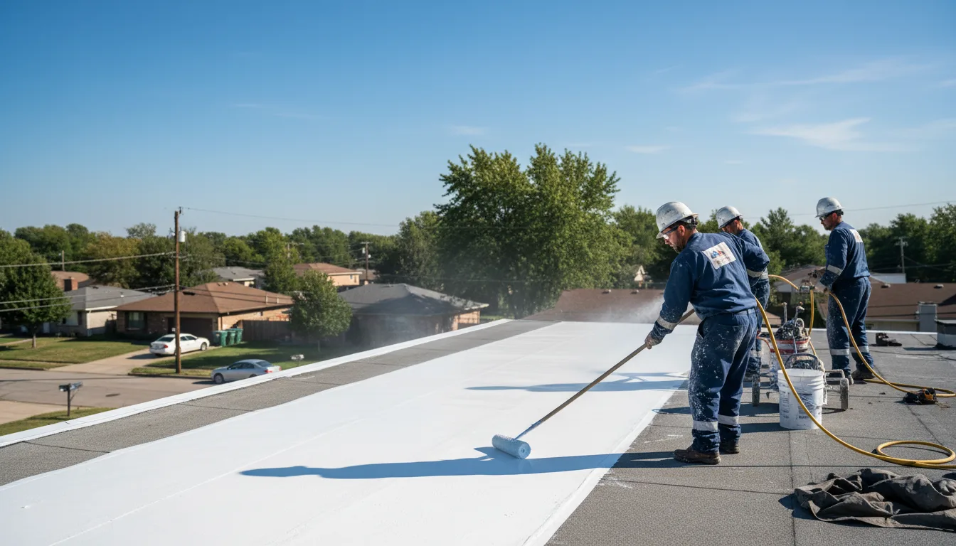 Commercial roof coating in Sandstone, WV near me